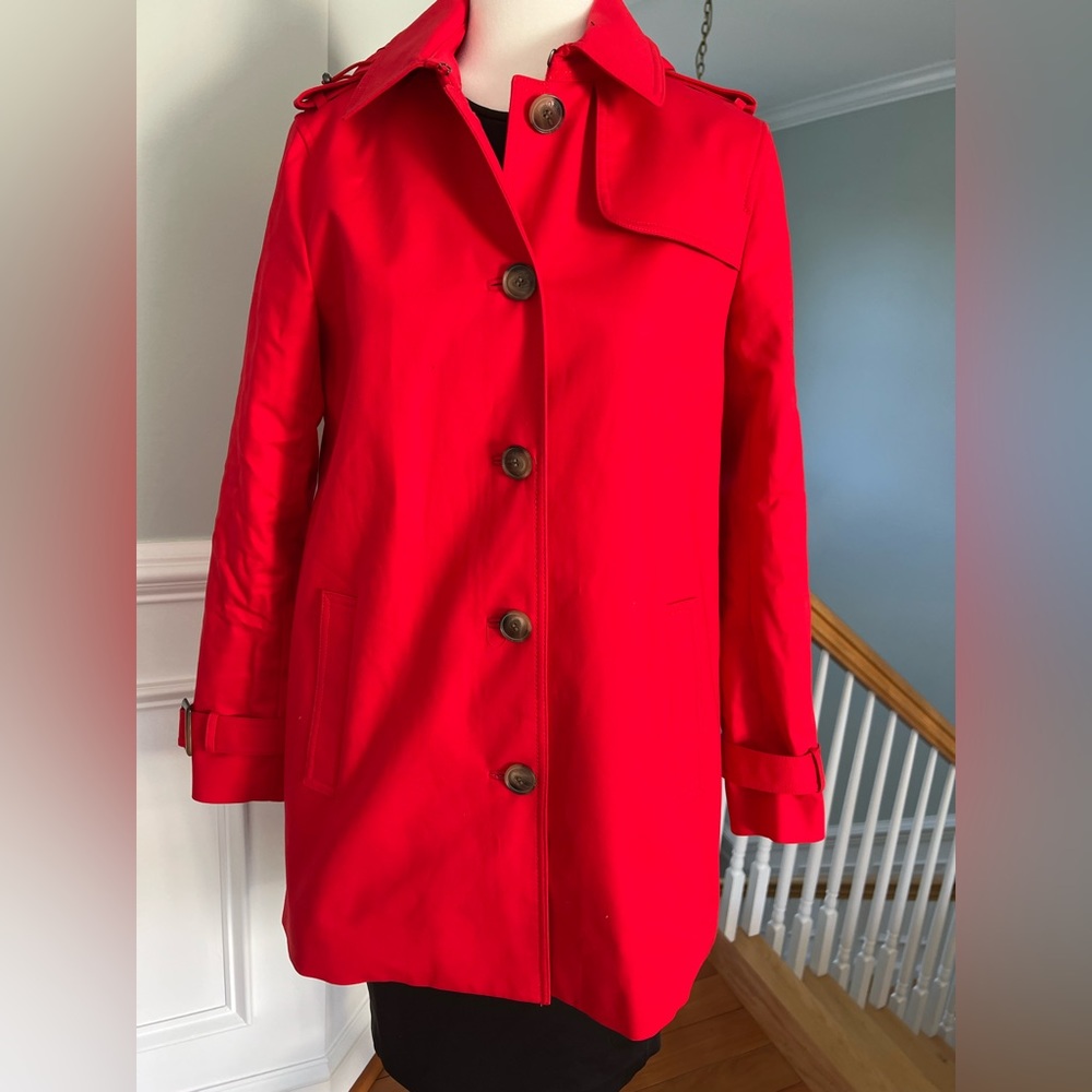 Red Hobbs of London trench coat.
